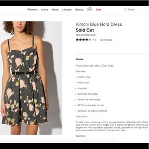 Urban Outfitters Kimchi Blue floral summer dress